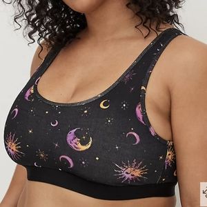 Torrid cotton Celestial moon bralette size 5 NWT